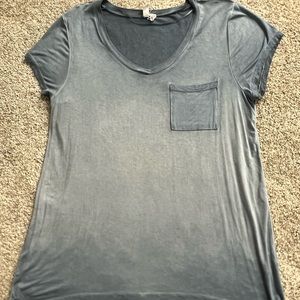 Denim fade blue t shirt. Size L